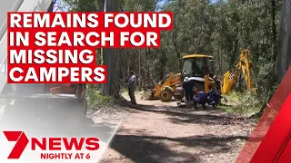 Human remains uncovered in the search for missing campers Russell Hill and Carol Clay | 7NEWS