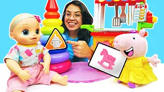 Peppa y Alive hacen sellos personales. Juguetes para bebés