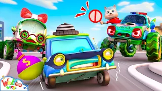 Stop, Bad Car! Zombie Car Rescue Squad Song - Imagine Kid Songs & Nursery Rhymes | Wolfoo Kids Songs