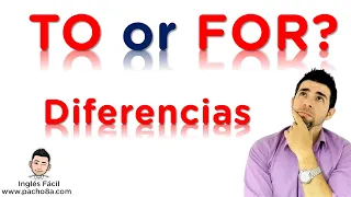 Diferencias entre TO y FOR en inglés - Nunca más te confundirás | Clases inglés