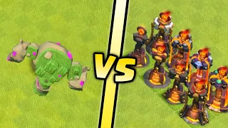 Mountain Golem Versus All Level Inferno Tower 😱 | Clash of Clans