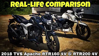 Reallife comparison of 2018 ApacheRTR160&RTR200||Similar or different||by biker soul