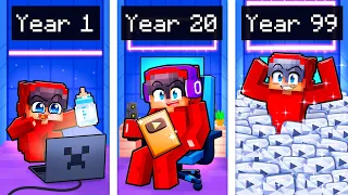 Surviving 99 Years as a YouTuber in Minecraft!