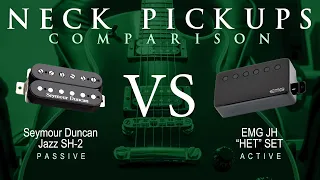 Seymour Duncan JAZZ SH-2 vs EMG JH HET SET - Neck Pickup Guitar Tone Comparison Demo