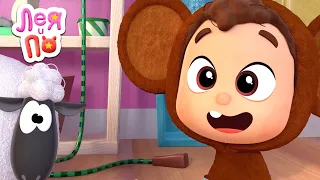 Обезьянки🐒Five Little Monkeys - Мультфильм | Лея и По - песенки для детей