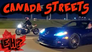 CANADA Street Racing + Evading POLICE, 1100hp Corvette, RX7 & more!