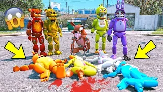 ANIMATRONICS Quem FEZ ISSO com os TOY ANIMATRONICS? | GTA V Five Nights at Freddy's