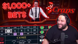 $10,000+ HIGH ROLLER CRAPS RUN! ($1,000+ BETS)