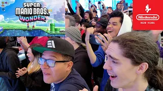 LIVE CROWD REACTION to Super Mario Bros. Wonder Reveal at NINTENDO NY 6/21/23