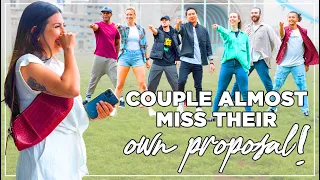 Crazy Flash Mob Proposal - Will The Couple Miss It?! 😱