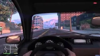 Grand Theft Auto V PS4| 1st Person Driving through Vinewood Hills