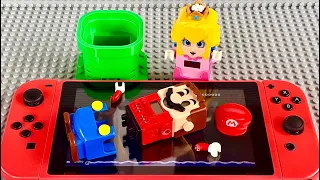 Lego Mario needs 5 green mushrooms! Can Luigi find them on Nintendo Switch? #legomario