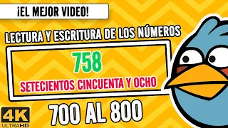 🚩🔶️Escritura De Los Números del 700 al 800  I Spanish Numbers from 700-800