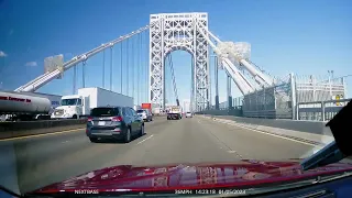 Dashcam: George Washington Bridge, New York - 2nd May 2023