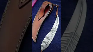 FX452 Damascus Steel Feather Knife