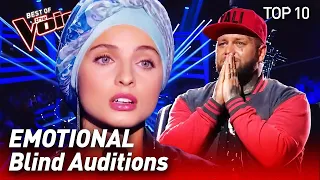 TOP 10   MOST EMOTIONAL Blind Auditions in The Voice that made the Coaches cry