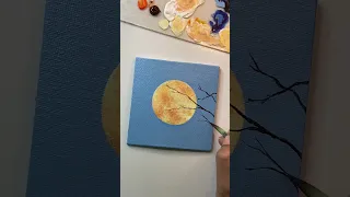 Moon painting/acrylic painting /floral painting