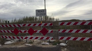 Abandoned highway on the Texas coast