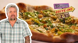 Guy Fieri Eats an Americano del Sur Pizza | Diners, Drive-Ins and Dives | Food Network