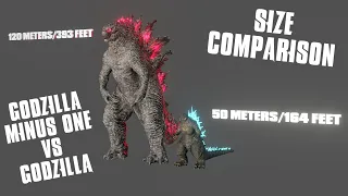 Godzilla Minus One VS Godzilla Size Comparison ! Toho VS Legendary ! Godzilla Size Comparison