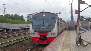 Электропоезд ЭД4М-0489 ЦППК станция Нара 2.09.2021 | ED4M-0489 CPPK train Nara station