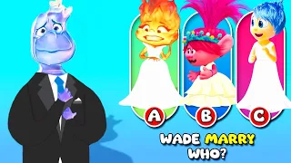 Guessing Challenge Trolls Band Together, Inside Out 2, Elemental | Wade Marry Who??
