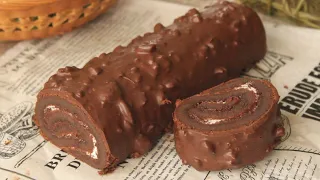 No Maida/Flourless Chocolate Cake Roll 😍 Recipe By Chef Hafsa