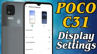 Poco C31 Display Setting | Dark Mode | Poco C31 Auto Rotate Setting | Poco C31 Full Screen Display