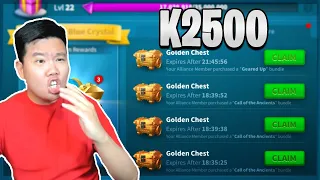 Unbelievable They Drop These Gold Chest in 2500! So Whale [ Jumper Account ] | Rise of Kingdoms