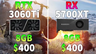 RTX 3060Ti vs RX 5700XT Test in 7 Games (4k, 1440P, 1080P)