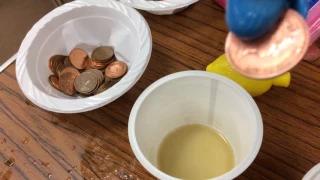 Messy Church Does Science - Cleaning Pennies