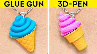 GLUE GUN VS. 3D-PEN || Easy Repair Tricks, Colorful DIY Jewelry And Cute Mini Crafts