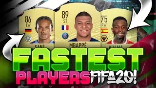 FIFA 20 | TOP 20 OFFICIAL FASTEST PLAYERS!! FT. MBAPPE, TRAORE, SANE ETC... (FIFA 20 RATINGS)