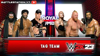 WWE 2K23 Roman Reigns Rock And Brock Lesnar & John Cena's Team | Tag Team Match