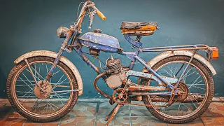 Restoration Old Motorcycle With Pedals