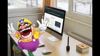 Wario dies while watching Two girls and a cup