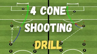 4 Cone Shooting Drill | Youth Soccer Coaching Exercises