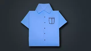 How to Make Paper Shirt | DIY Paper Shirts Fold Origami Paper Crafts Easy