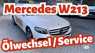 Mercedes W213 Ölservice Ölwechsel E200 CDI E220 OM 654