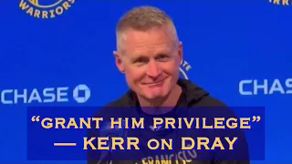KERR pregame: Draymond “ready but…a matter of if his coach will grant him that privilege”; LeBron