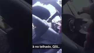 VEJA UMA PERSEGUIÇÃO EM ALTA VELOCIDADE DE DENTRO DO CARRO DA POLÍCIA #linhadecombate #shorts