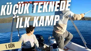 Teknede ilk Kamp ve Balık Avı Bölüm 1! Yakala Pişir Ye!