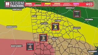 Tracking severe weather threat to Georgia