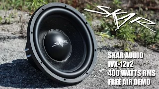 Skar Audio IVX-12v2 400 Watt RMS 12" Subwoofer Free Air Slow Mo!!!