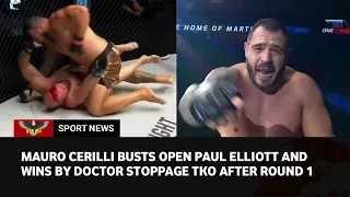 Mauro Cerilli mauled Paul Elliott, who couldn't continue after suffering a bicep injury