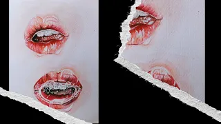 Watercolor lips tutorial