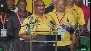 SAFRICAN PRESIDENT ZUMA SINGS TO MANDELA