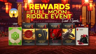 Full moon riddle event rewards : Shadow fight 3 | Gems, Set pack, Luck pack, Epic aspect | Marathon