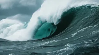 Huge waves. Small boats