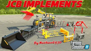 JCB IMPLEMENT PACK - By NATHAN 6930 | Farming Simulator 22| Mod review!